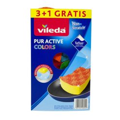 Vileda Pur active color mosogatószivacs 3+1 F17881