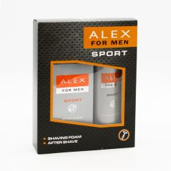   Alex díszdoboz Sport after shave 100ml + borotvahab 200ml UN 1950 AEROSOLOK,gyúlékony,2.1, (D)