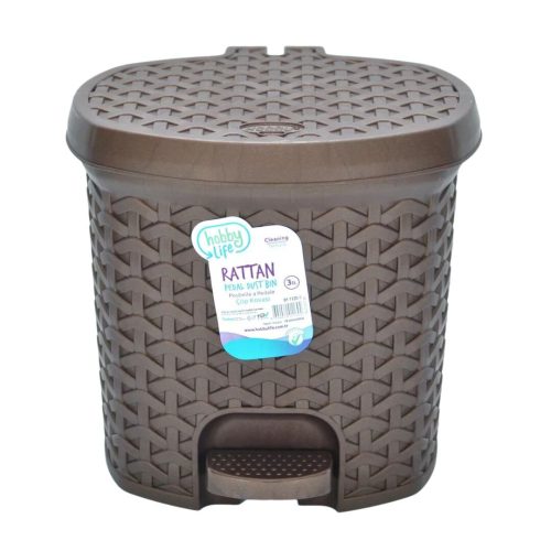 Hobby rattanhatású ped.szemetes 3l. 011120