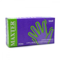 Egyszer hasz.kesztyű Maxter Latex 5,5gr. S. 100db/cs.